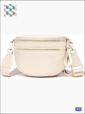 Nylon Crossbody Sling Bag - Adjustable Strap Shoulder Purse Travel Bum Bag